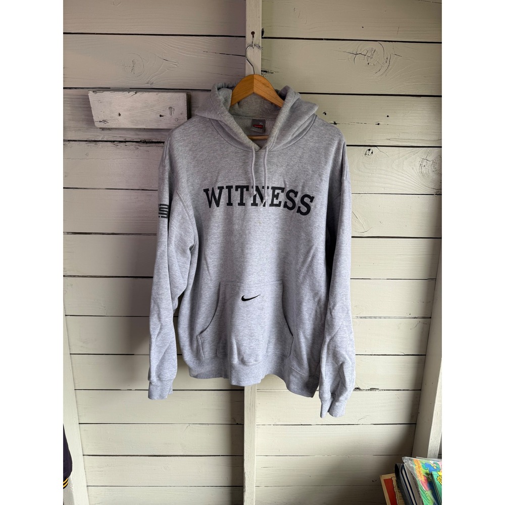 Nike LeBron James Witness Hoodie Mens XL Gray Basketball Sweatshirt Pullover